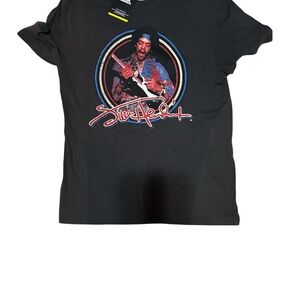 Black Jimi Hendrix Graphic T-Shirt front and back